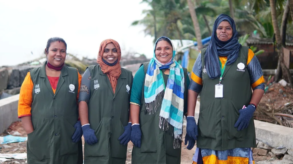 Women-led CleanHub collection team in Konad, Kerala