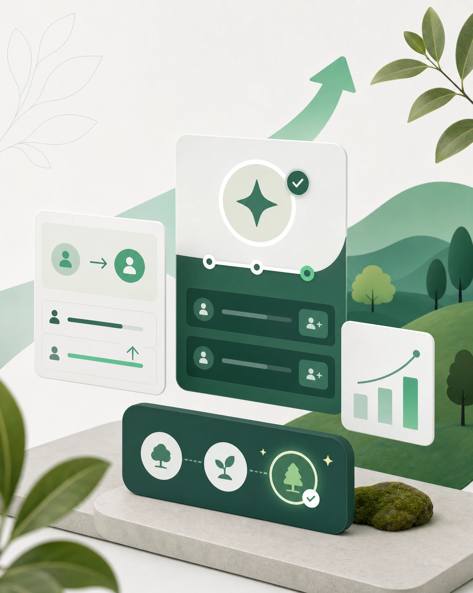 SaaS plan upgrade confirmation with tier increase and a verified impact widget unlocking extra impact.