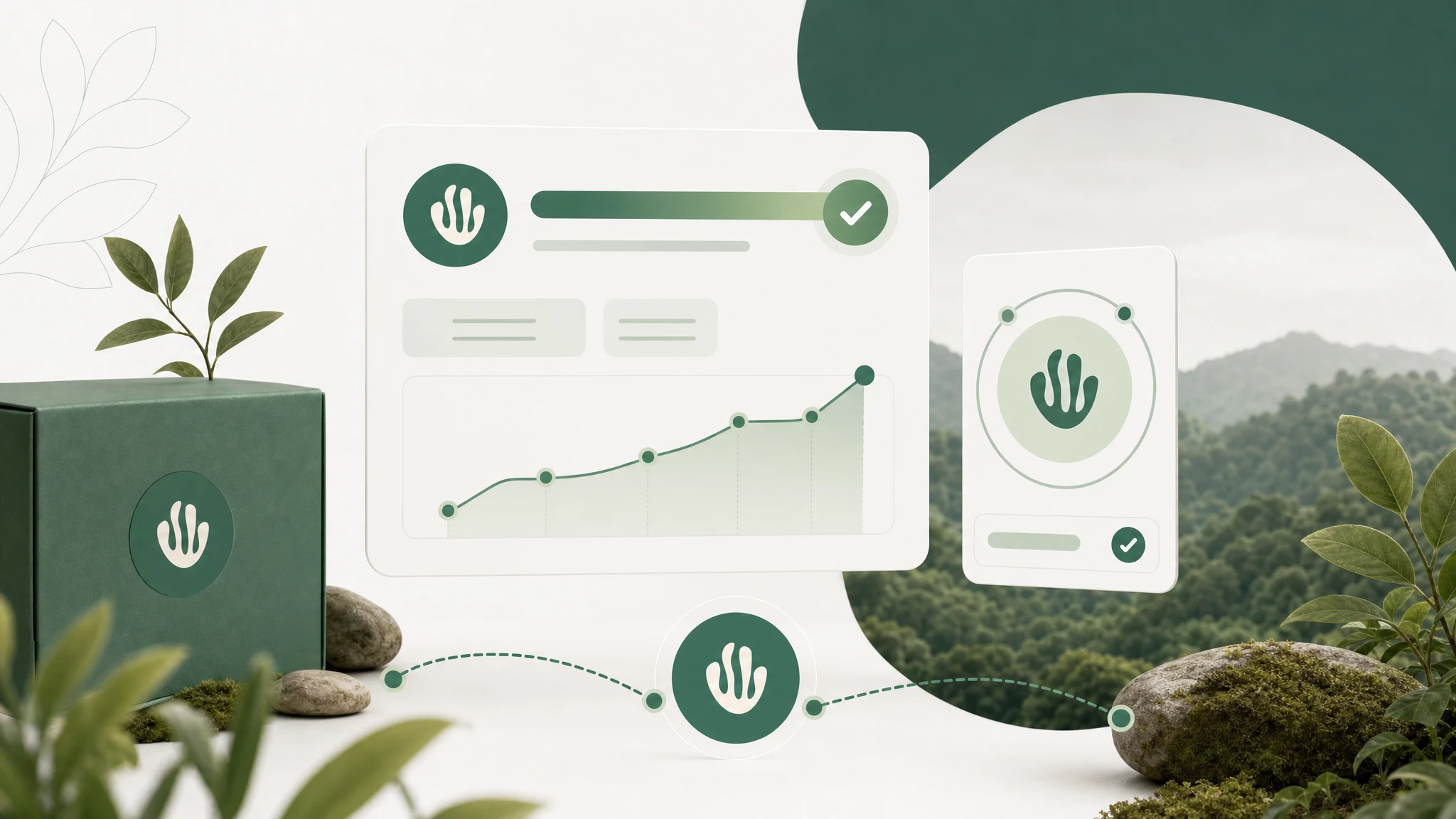 SaaS renewal confirmation showing subscription renewed with growing verified impact totals.
