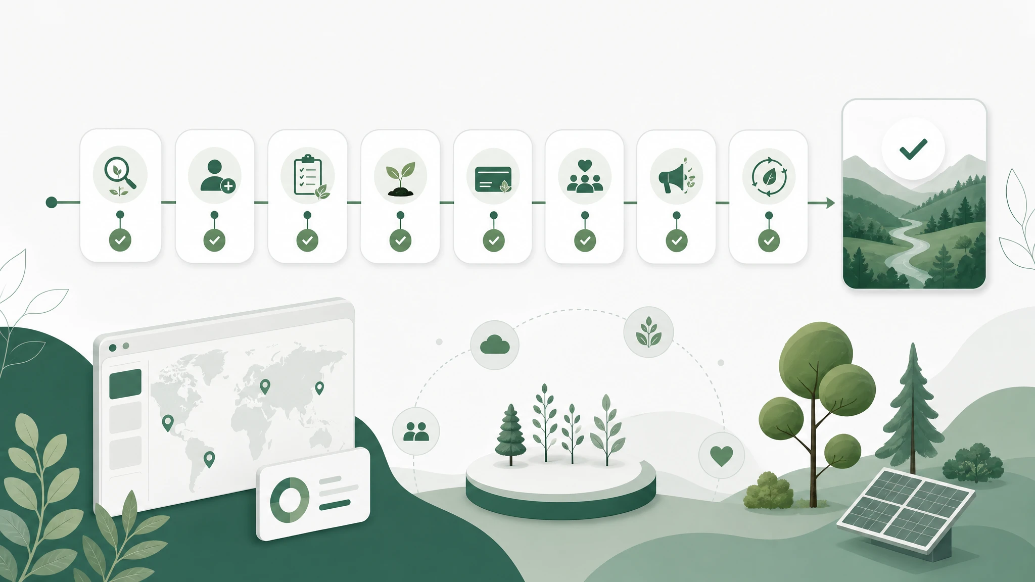 SaaS user journey from discovery through signup, activation, subscription and advocacy with impact at each peak moment.